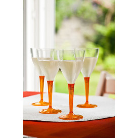 Copo Plastico Vinho Pé Larnaja 130 ml (6 Uds)