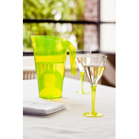 Copo Plastico Vinho Pé Verde 130 ml (6 Uds)