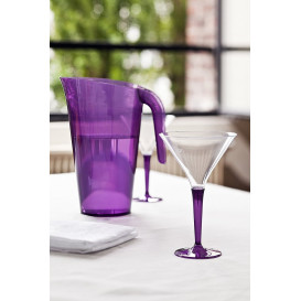 Copo Plastico Cocktail Pé Berinjela 100ml (6 Uds)