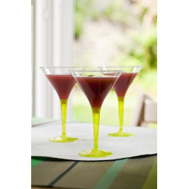 Copo Plastico Cocktail Pé Verde 100ml (6 Uds)