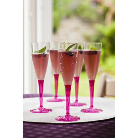 Copo PS Flute Champanhe Pé Framboesa 100ml (72 Uds)
