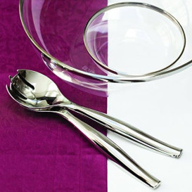 Talheres Plastico Salada 260 mm Prata (5 Uds)
