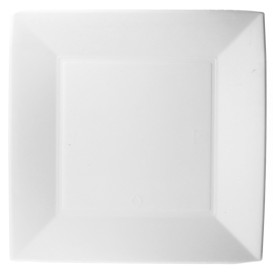 Prato Quadrado Cana-de-açúcar Branco Nice 23x23cm (50 Uds)