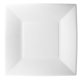 Prato Quadrado Cana-de-açúcar Branco Nice 18x18cm (500 Uds)