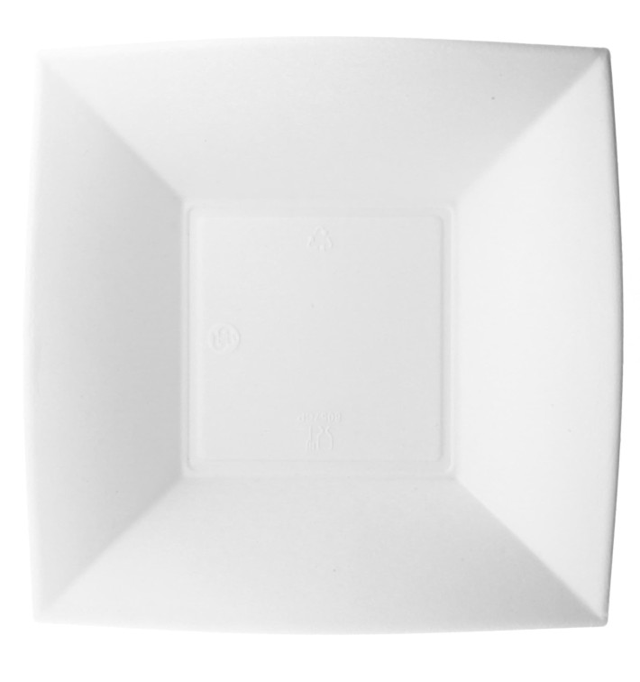 Prato Fundo Cana-de-açúcar Branco Nice 18x18cm (50 Uds) Prato Fundo Cana-de-açúcar Branco Nice 18x18cm (50 Uds)