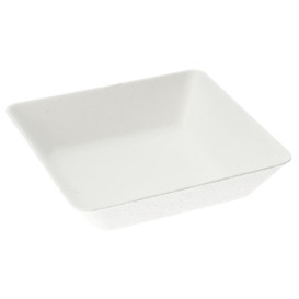 Prato Fondo Cana-de-açúcar Branco 6,5x6,5 cm (50 Uds)