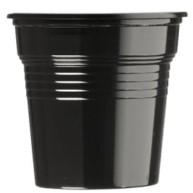 Copo de Plastico PS Preto 80 ml Ø5,7cm (50 Uds)