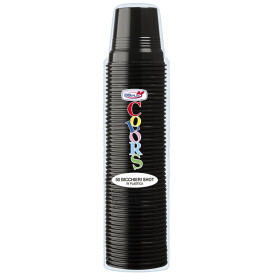 Copo de Plastico PS Preto 80 ml Ø5,7cm (50 Uds)