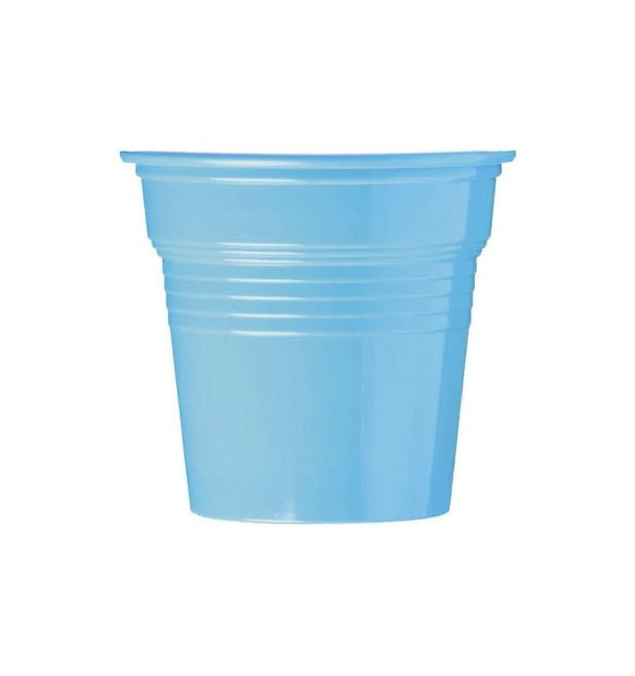 Copo de Plastico PS Azul Claro 80 ml Ø5,7cm (750 Uds) Copo de Plastico PS Azul Claro 80 ml Ø5,7cm (750 Uds)
