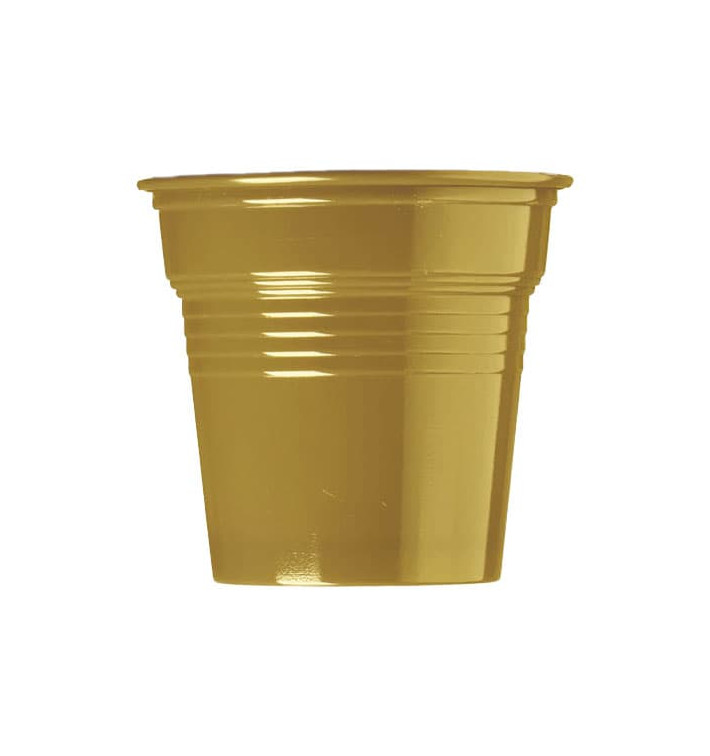 Copo de Plastico PS Ouro 80 ml Ø5,7cm (50 Uds) Copo de Plastico PS Ouro 80 ml Ø5,7cm (50 Uds)