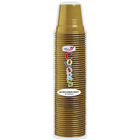 Copo de Plastico PS Ouro 80 ml Ø5,7cm (750 Uds)