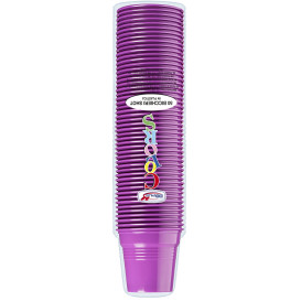 Copo de Plastico PS Violeta 80 ml Ø5,7cm (50 Uds)