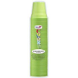 Copo de Plastico PS Verde Limão 80 ml Ø5,7cm (1500 Uds)