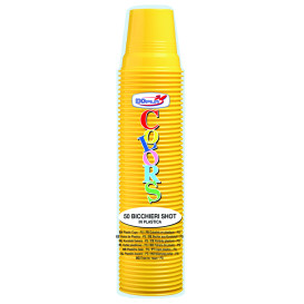 Copo de Plastico PS Amarelo 80 ml Ø5,7cm (50 Uds)