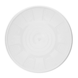 Taça de Cartão Branco com Tampa PP 350ml (50 Uds)