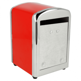 Dispensador Guardanapos Inox. Vermelho Miniservis (1 Ud)