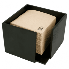Porta-Guardanapos Cocktail Preto 13,5x13,5x10cm (12 Uds)