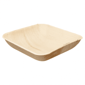 Tigela de folha de palmeira 15x15x4cm (25 Uds)