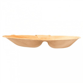 Bandeja Oval de folha de palmeira 2C 27x15x2,5cm (25 Uds)