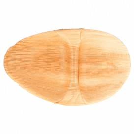 Bandeja Oval de folha de palmeira 2C 27x15x2,5cm (25 Uds)