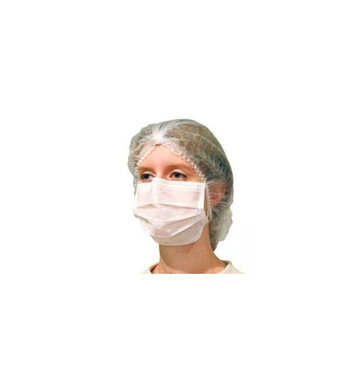 Máscara Retangular com Elástico TNT Branco 2D (50 Uds) Máscara Retangular com Elástico TNT Branco 2D (50 Uds)