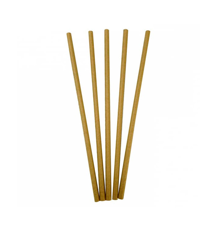 Palhinha Direita Papel Kraft Ø6mm 20cm (6000 Uds) Palhinha Direita Papel Kraft Ø6mm 20cm (6000 Uds)