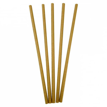 Palhinha Direita Papel Kraft Ø6mm 20cm (6000 Uds)