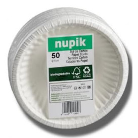 Tigela de Papel Branco Biodegradaveis 250ml (50 Uds)
