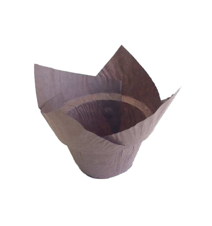 Cápsula Muffin Tulipa Step Ø50x55/85 mm Marrón (2280 Uds) Cápsula Muffin Tulipa Step Ø50x55/85 mm Marrón (2280 Uds)