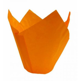 Cápsula Muffin Tulipa Ø50x42/72 mm Laranja (135 Uds)