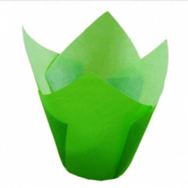 Cápsula Muffin Tulipa Ø50x50/80 mm Verde (2000 Uds)