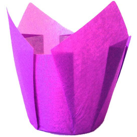 Cápsula Muffin Tulipa Ø50x50/80 mm Violeta (125 Uds)