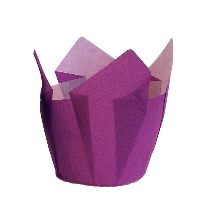 Cápsula Muffin Tulipa Ø50x50/80 mm Violeta (125 Uds)