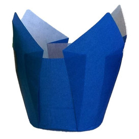 Cápsula Muffin Tulipa Ø50x50/80 mm Azul (125 Uds)