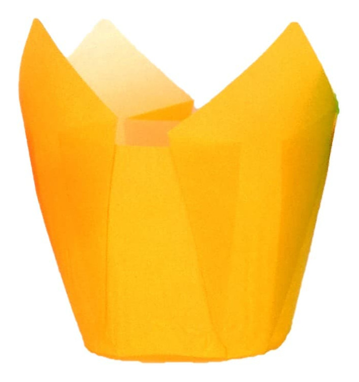 Cápsula Muffin Tulipa Ø50x50/80 mm Amarelo (2000 Uds) Cápsula Muffin Tulipa Ø50x50/80 mm Amarelo (2000 Uds)