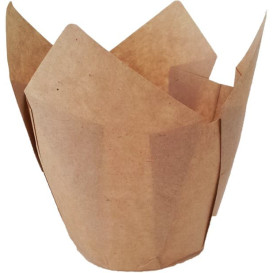 Cápsula Muffin Tulipa Ø50x50/80 mm Nature (125 Uds)