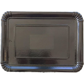 Bandeja de Cartão Rectangular Preta 14x21 cm (1400 Uds)