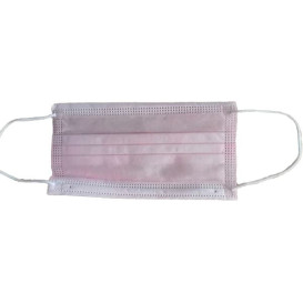 Máscara Retangular Rosa de Tripla Dobras com Elástico (1000 Uds)