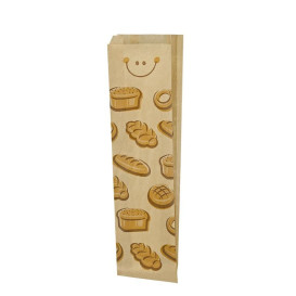 Saco de Papel Kraft "Panes" 23+7x51cm (125 Uds)