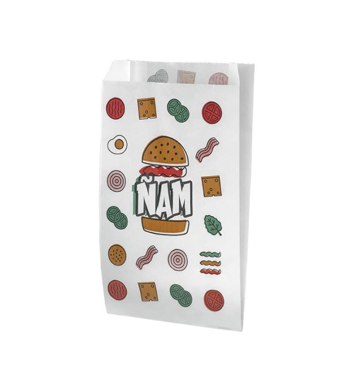 Saco de Papel Antigordura Ñam 14x7x27 cm (125 Uds) Saco de Papel Antigordura Ñam 14x7x27 cm (125 Uds)