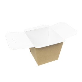 Embalagem Fechado TakeAway Wok Kraft 450ml (25 Uds)