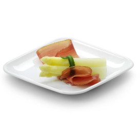 Mini Prato Cana de Açúcar Quadrado Branco 6,5x6,5cm (50 Uds)