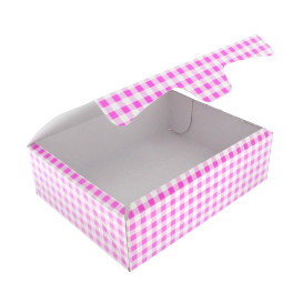 Caixa Pastelaria Rosa 18,2x13,6x5,2cm 500g (25 Uds)