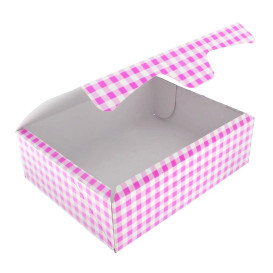 Caixa Pastelaria Rosa 20,4x15,8x6cm 1kg (200 Uds)