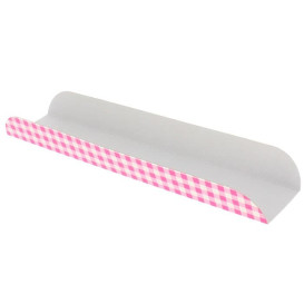 Travessa de Cartão Rosa Tampa 30x6,1x3,2cm (1000 Uds)