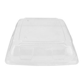 Tampa Plástico PET Transparente Bandeja 31x31cm (5 Uds)