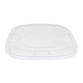 Tampa Plástico PET Transparente para Tigela 27x27cm (50 Uds)