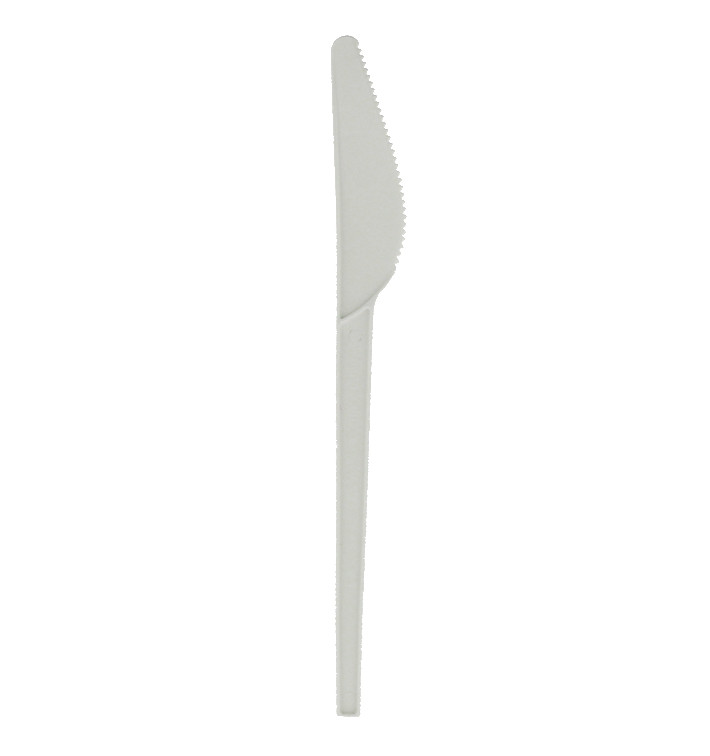 Faca Biodegradaveis CPLA Branco 165mm (50 Uds) Faca Biodegradaveis CPLA Branco 165mm (50 Uds)