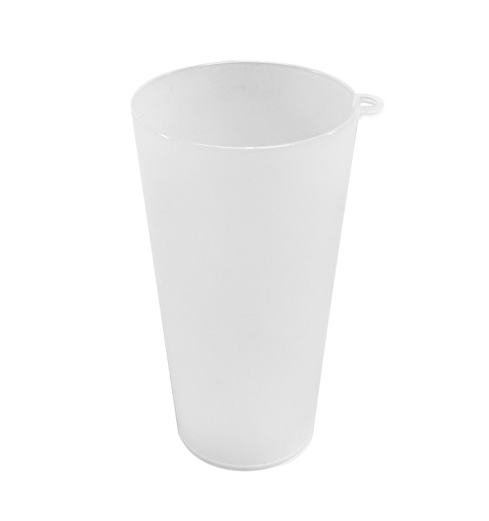 Copo Reutilizável com Presilha PP Translúcido 400ml (14 Uds) Copo Reutilizável com Presilha PP Translúcido 400ml (14 Uds)