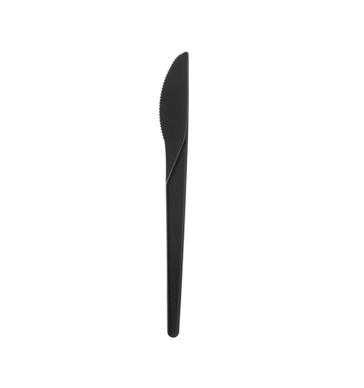 Faca Compostáveis CPLA Preto 17,2 cm (1.000 Uds) Faca Compostáveis CPLA Preto 17,2 cm (1.000 Uds)